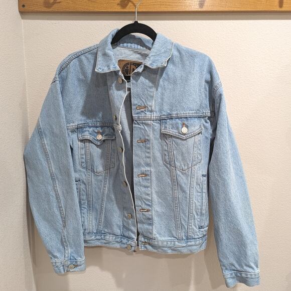 Vintage Other - Vtg 90s International Denim Jean Jacket Mens Sz Small Light Wash Trucker…